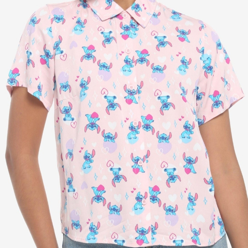 Disney Lilo & Stitch Button Up Shirt
